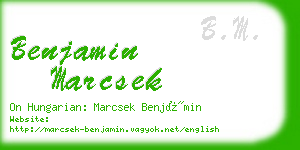benjamin marcsek business card
